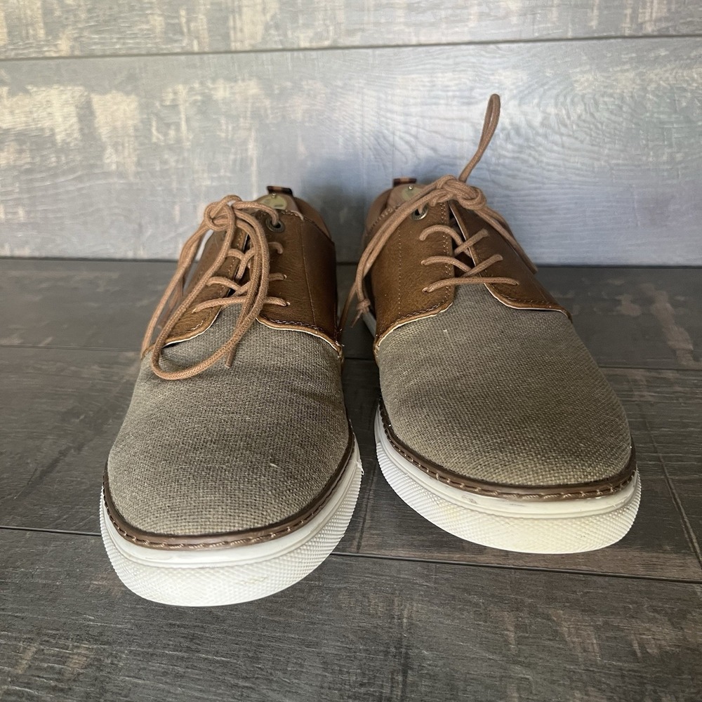 Oxford Seven91 Men's Casual Sneakers Taupe Brown Lace Up Size 10 Preppy Casual - Picture 2 of 10